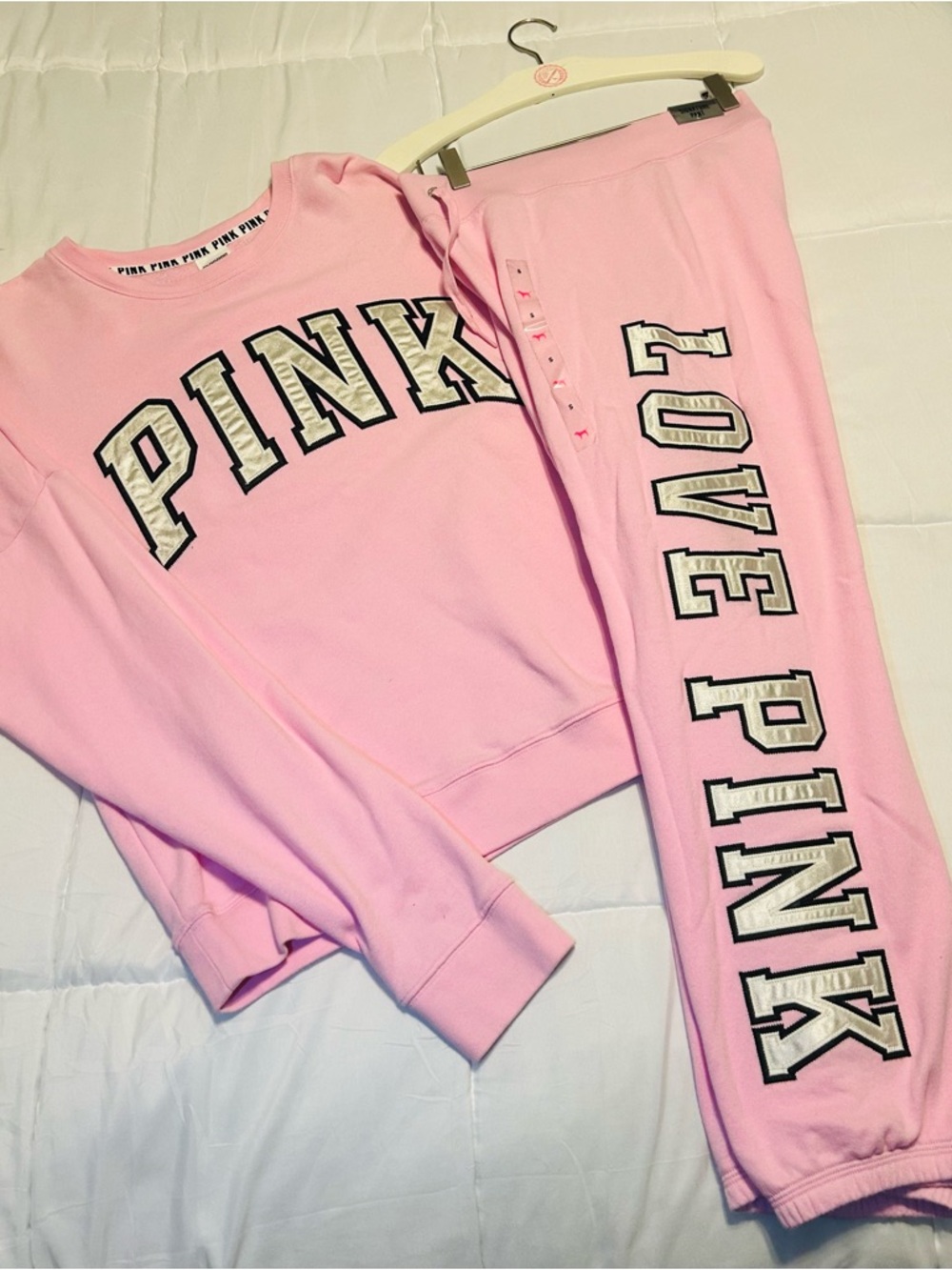 PINK Victoria's Secret Limited Edition Light Pink Sweatshirt & Joggers
